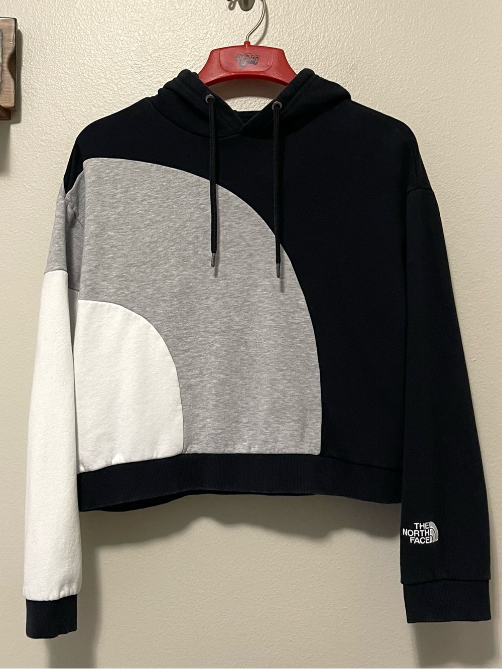 The North Face Cropped Hoodie - Super Soft & Color Block - Size Medium